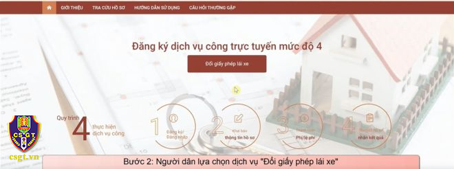 HƯỚNG DẪN ĐỔI BẰNG LÁI XE ONLINE GPLX MỨC 4