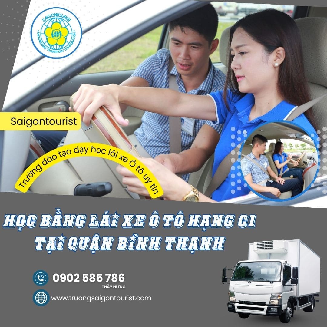 Học Bằng Lái Xe Ô Tô Hạng C1 Tại Quận Bình Thạnh. Học lái xe ô tô Hạng C1. Học lái xe tải hạng C1 là bước đi phù hợp cho những ai có nhu cầu sử dụng xe tải nhẹ hoặc phát triển công việc liên quan đến vận chuyển. Khi hiểu rõ mục tiêu sử dụng, lộ trình học và sự khác biệt giữa các hạng bằng, người học sẽ chủ động hơn trong việc lựa chọn chương trình đào tạo phù hợp. Việc chuẩn bị kỹ thông tin ngay từ đầu chính là nền tảng để quá trình học lái xe diễn ra hiệu quả và bền vững. Học bằng lái xe ô tô tải hạng C1 là lựa chọn phù hợp cho những ai có nhu cầu điều khiển xe tải nhẹ phục vụ công việc hoặc định hướng nghề nghiệp lâu dài.