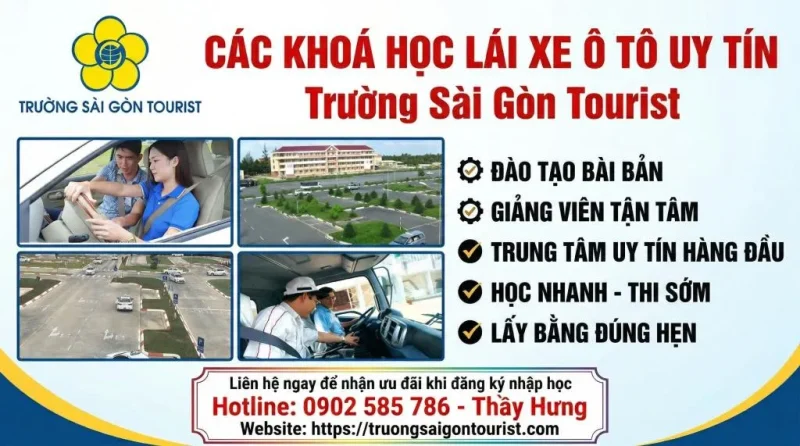 Trường Sài Gòn Tourist - Trung tâm đào tạo dạy học lái xe ô tô uy tín tại TPHCM