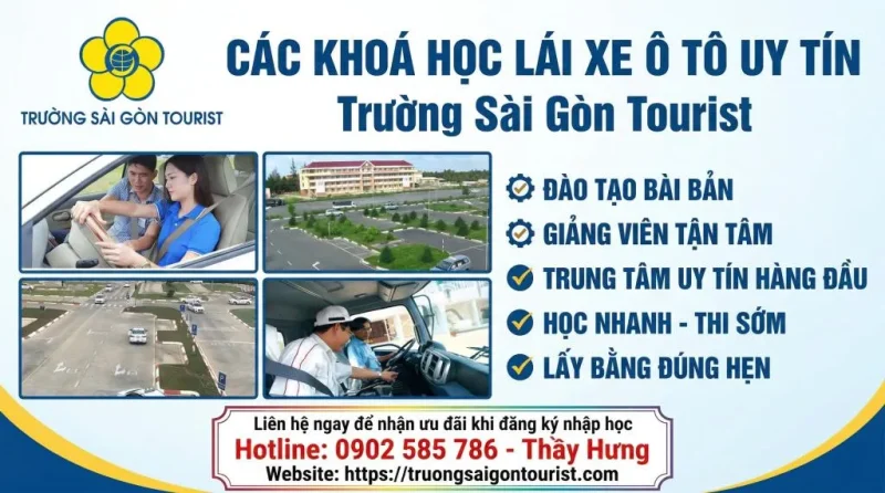 Trường Sài Gòn Tourist - Trung tâm đào tạo dạy học lái xe ô tô uy tín tại TPHCM